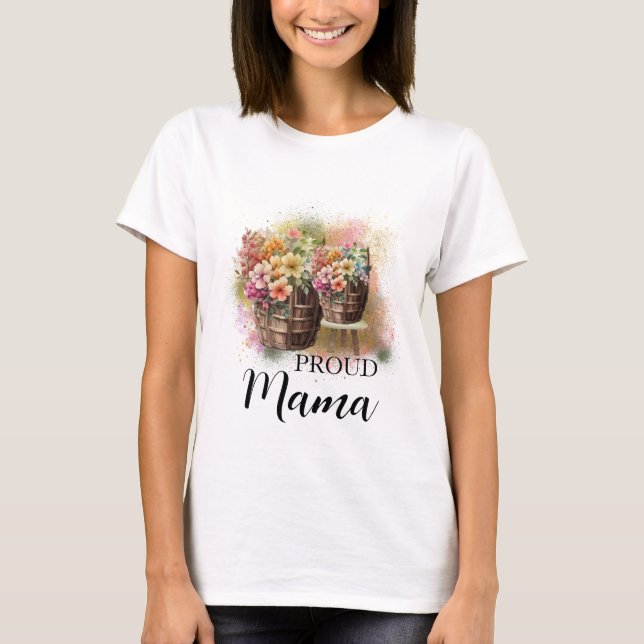 Färglöst blomma Babykläder Kvinnor T Shirt (Framsida)