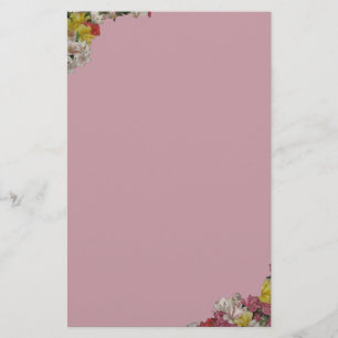 Färglöst Blommigt Design Stationery-Lavender Brevpapper