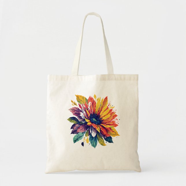 Färglöst blomning på en sommardagTote Bag Tygkasse (Framsidan)