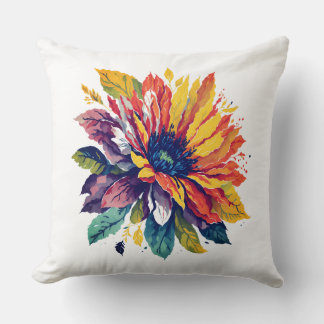 Färglöst blomning under en sommardag kudde