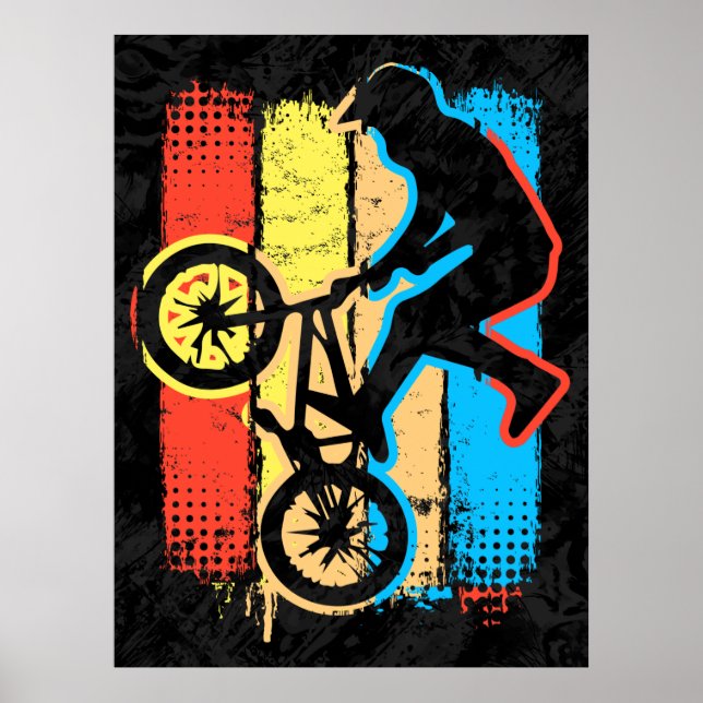 Färglöst BMX-Poster - BMX Bike - BMX Bicycle Poster (Framsidan)