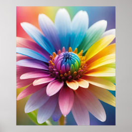 Färglöst bokeh Flower Poster