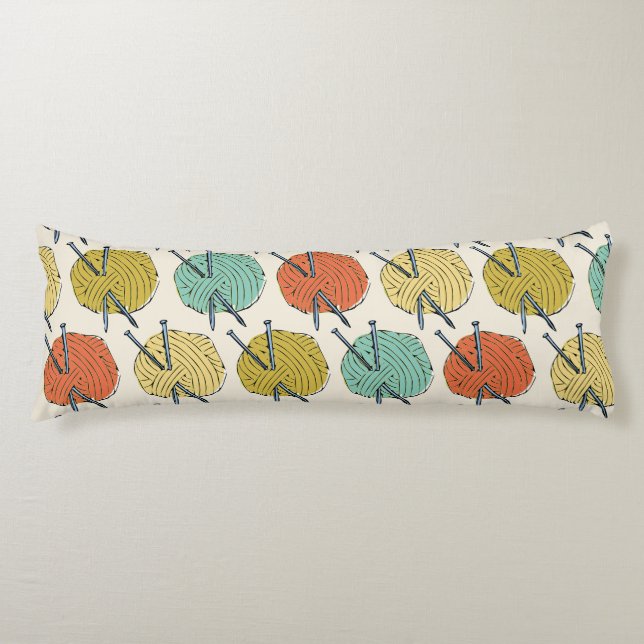 Färglöst Bollar av garnull Mönster Kroppskudde (Framsidan)