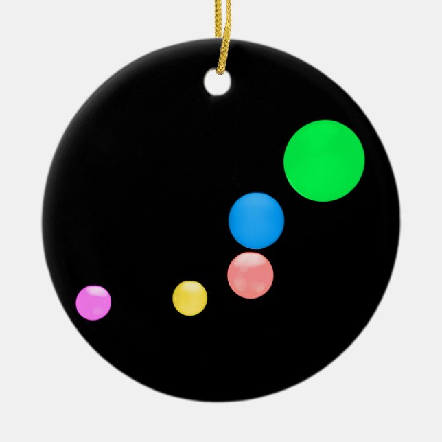 Färglöst Bollar-ornament Julgransprydnad Keramik (Framsidan)