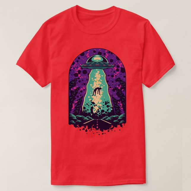 Färglöst bortföringsstråle uppåt t shirt (Design framsida)
