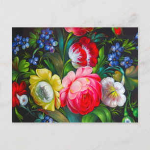 Färglöst bouquet vykort