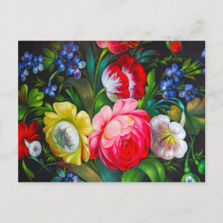 Färglöst bouquet vykort