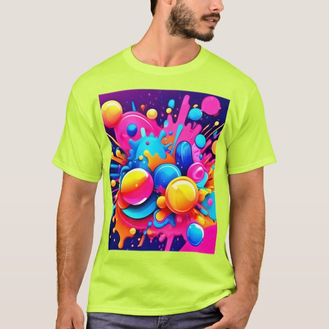 Färglöst bubbelblor t shirt (Framsida)
