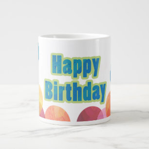 Färglöst bubblor från födelsedag jumbo mugg