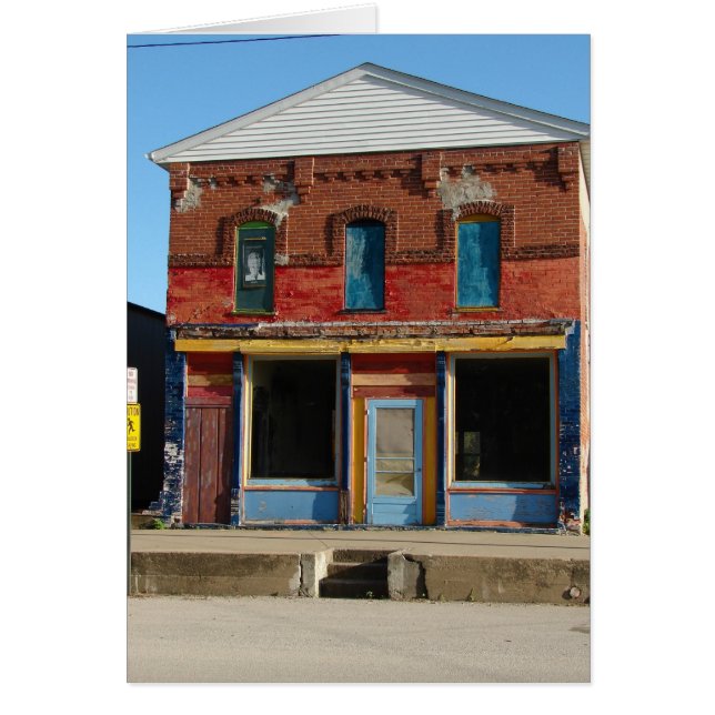 Färglöst Byggnad Hälsningskort (Framsidan)