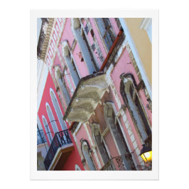 Färglöst Byggnad i gammal San Juan Puerto Rico Fototryck