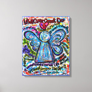 Färglöst cancerangel Canvas Art Skriv ut
