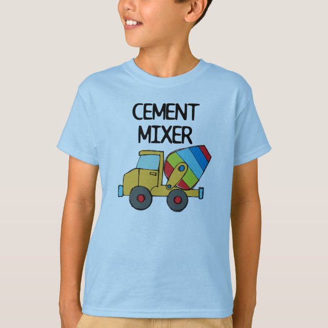 Färglöst cementmixer t-shirt (Framsida)
