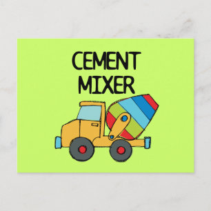Färglöst cementmixer vykort
