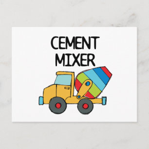 Färglöst cementmixer vykort