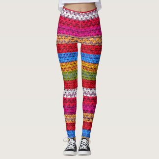 Färglöst Chevron Mönster Burlap-utseende #5 Leggings