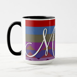 Färglöst Chevron Rand Mönster #4 Mugg