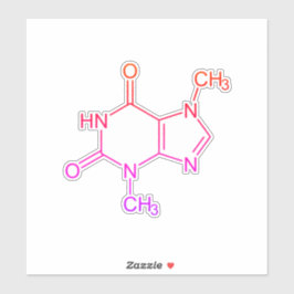 Färglöst choklad Theobromine Molecule Klistermärken