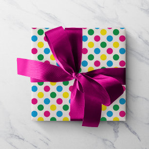 Färglöst CMYK Polka dots Presentpapper