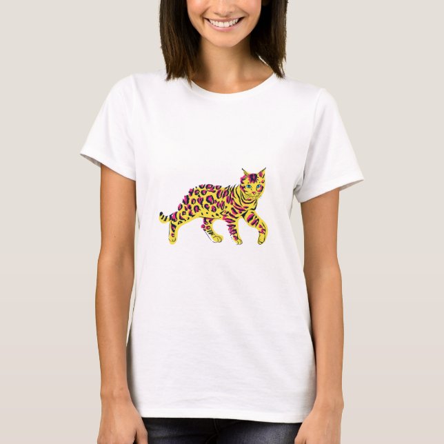Färglöst Coola Bengalkatt T Shirt (Framsida)