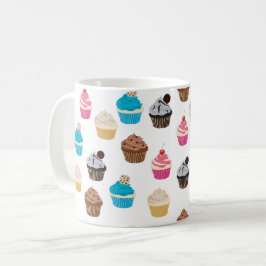 Färglöst Cute Muffins Mönster Kaffemugg