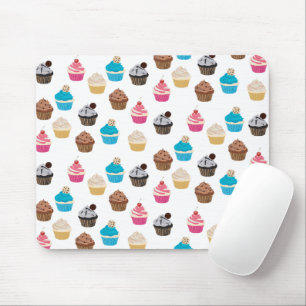 Färglöst Cute Muffins Mönster Musmatta