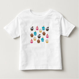 Färglöst Cute Muffins Mönster T Shirt