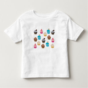 Färglöst Cute Muffins Mönster T Shirt