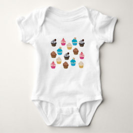 Färglöst Cute Muffins Mönster T Shirt