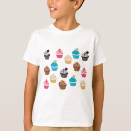 Färglöst Cute Muffins Mönster T Shirt
