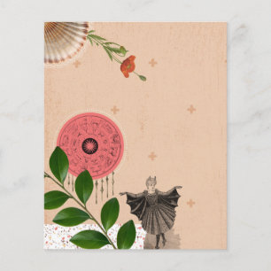 Färglöst Cute Rosa Collage Art Journal Papprare La