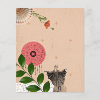 Färglöst Cute Rosa Collage Art Journal Papprare La