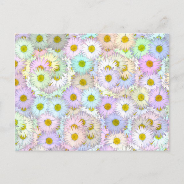 Färglöst daisy buquet - pastel vykort (Framsida)