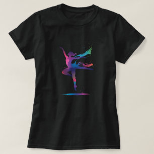 Färglöst Dancing Silhouette - Vibrant Watercolor T Shirt