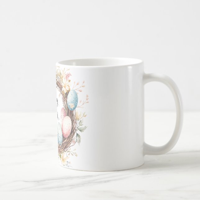 Färglöst dekorativ andedräkt av Påskägg med influe Kaffemugg (Höger)