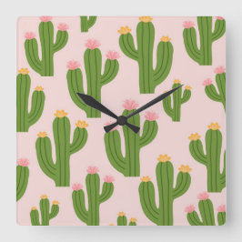 Färglöst dekorativ fyrkantig klocka