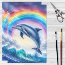 Färglöst delfin och regnbågsavoupage