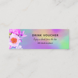 Färglöst dricksvattenkupong Biljett för Pub