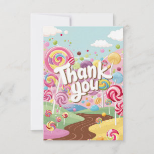 Färglöst Elegant Candyland Tack Kort