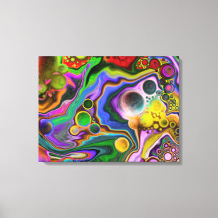 Färglöst färg på Fluid Art Digital Pour Paeing Canvastryck