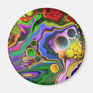 Färglöst färg på Fluid Art Digital Pour Paeing Magnet