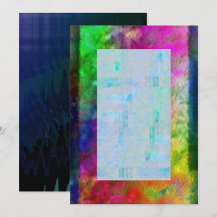 Färglöst färgämne Psychedelic Blank-inbjudan Inbjudningar