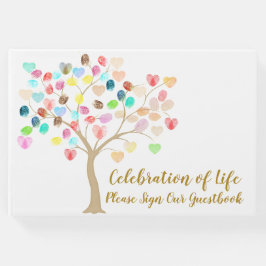 Färglöst fingeravtryck Träd med lägg till bild hör Gästböcker