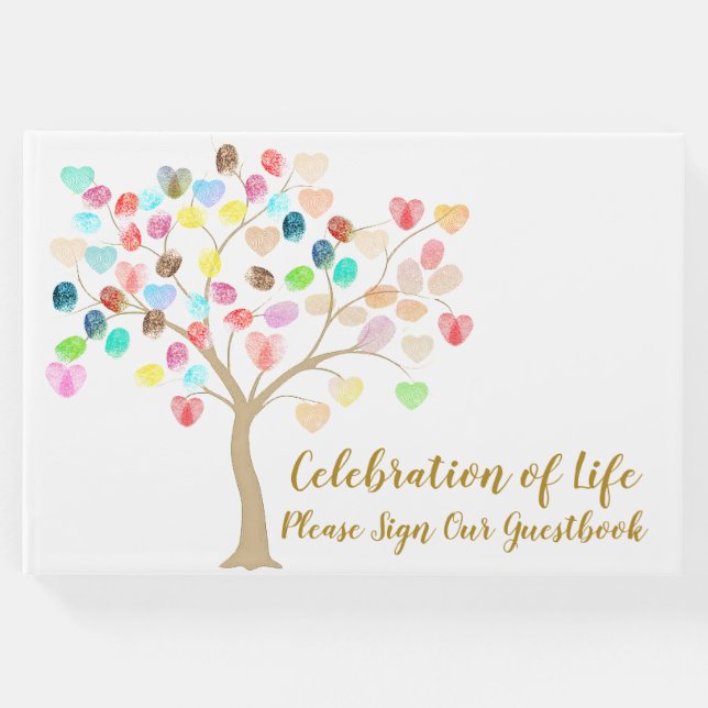 Färglöst fingeravtryck Träd med lägg till bild hör Gästböcker (Framsida)