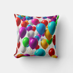 Färglöst Firande-ballongens design Kudde