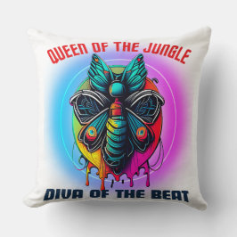 Färglöst fjäril ansikte kudde