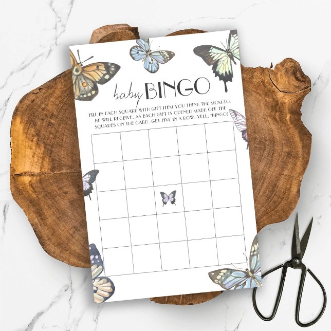 Färglöst fjäril Babykläder Baby Bingo Game (Skapare uppladdad)