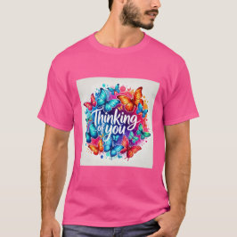 Färglöst fjäril som tänker på dig Manar Tshirt T Shirt
