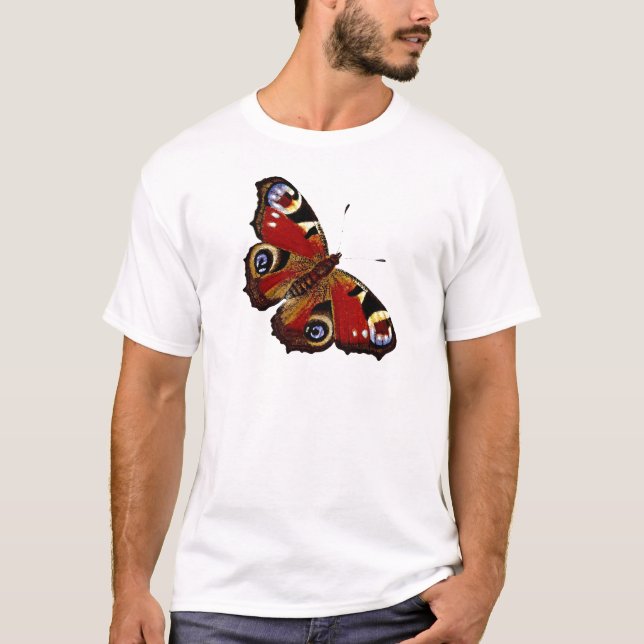 Färglöst fjäril t-shirt (Framsida)