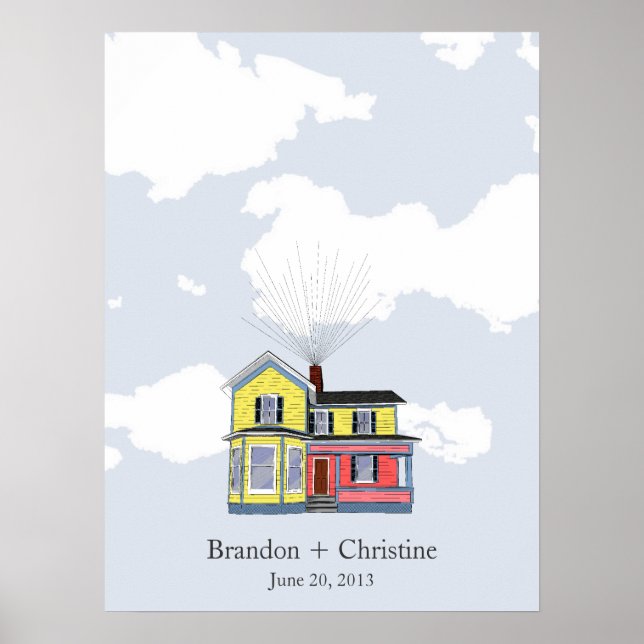 Färglöst Flytande hemfingeravtrycksgästbok Poster (Framsidan)